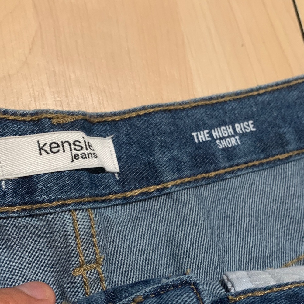 Kensie Women's Blue Jean Shorts - Picture 9 of 12